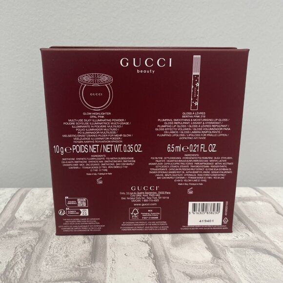 Gucci 2-Pc. Opal Pink Glow Highlighter & Bertha Pink Lip Gloss Gift Set - New - Picture 8 of 8